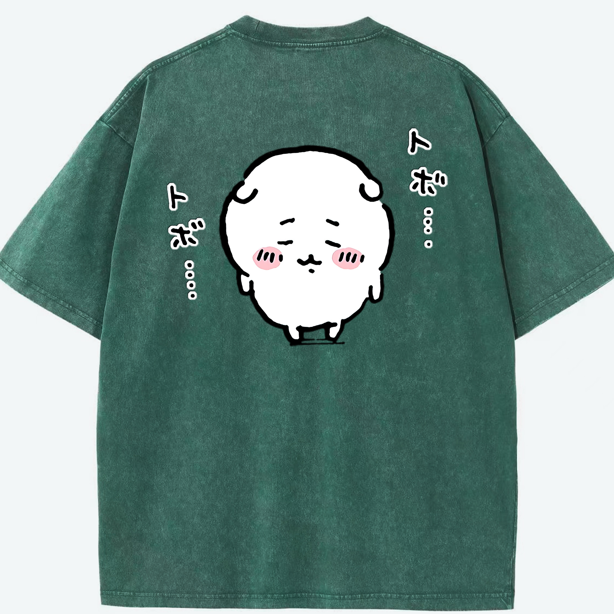 （画像用） ちいかわ ちいかわ Chii-kawa chiikawa 綿100% ヴィンテージ風 半袖Tシャツ（背面プリント）